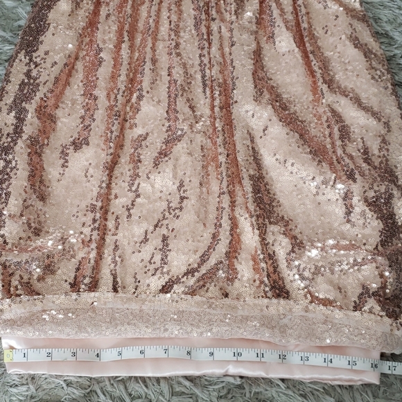 JAEDEN Rose Gold Sequin Dress - Picture 6 of 8